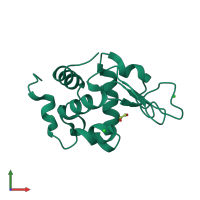 PDB entry 4h8x coloured by chain, front view.