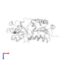 ZINC ION in PDB entry 4hda, assembly 2, top view.