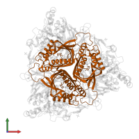 Naphthalene 1,2-dioxygenase system, small oxygenase component in PDB entry 4hm3, assembly 1, front view.