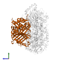 Naphthalene 1,2-dioxygenase system, small oxygenase component in PDB entry 4hm3, assembly 1, side view.