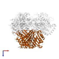 Naphthalene 1,2-dioxygenase system, small oxygenase component in PDB entry 4hm3, assembly 1, top view.