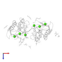 CALCIUM ION in PDB entry 4hma, assembly 1, top view.