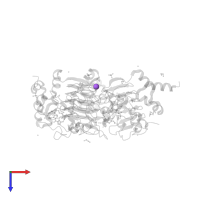 SODIUM ION in PDB entry 4hus, assembly 1, top view.
