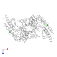 CHLORIDE ION in PDB entry 4hvk, assembly 1, top view.