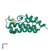 PDB entry 4hxr coloured by chain, top view.