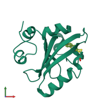 PDB entry 4hy8 coloured by chain, front view.