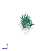 Tubulin alpha-1B chain in PDB entry 4i4t, assembly 1, side view.