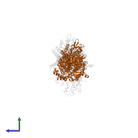 Tubulin beta-2B chain in PDB entry 4i4t, assembly 1, side view.