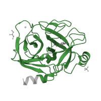 The deposited structure of PDB entry 4i8l contains 1 copy of Pfam domain PF00089 (Trypsin) in Serine protease 1. Showing 1 copy in chain A.