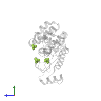 SULFATE ION in PDB entry 4iap, assembly 2, side view.