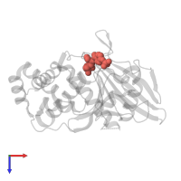 Modified residue PTR in PDB entry 4icz, assembly 1, top view.