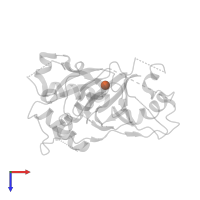 FE (III) ION in PDB entry 4igp, assembly 1, top view.