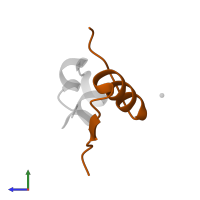 Insulin B chain in PDB entry 4ins, assembly 1, side view.