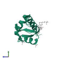 E3 ubiquitin-protein ligase Mdm2 in PDB entry 4ipf, assembly 1, side view.