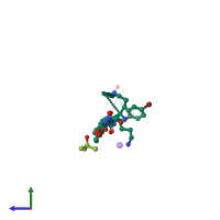 PDB entry 4ivh coloured by chain, side view.