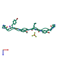 PDB entry 4ivh coloured by chain, top view.