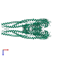 Serine/threonine-protein kinase TBK1 in PDB entry 4iwp, assembly 1, top view.