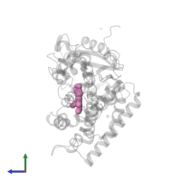 PROTOPORPHYRIN IX CONTAINING FE in PDB entry 4jbt, assembly 1, side view.