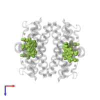 PROTOPORPHYRIN IX CONTAINING FE in PDB entry 4jeb, assembly 1, top view.
