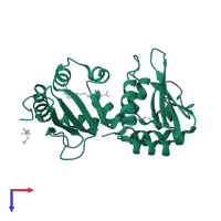 Fatty acid-binding protein in PDB entry 4jgx, assembly 1, top view.