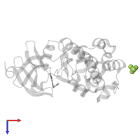 PHOSPHATE ION in PDB entry 4k18, assembly 1, top view.