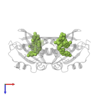 2,4-dihydroxyphenacyl coenzyme A in PDB entry 4k4d, assembly 1, top view.