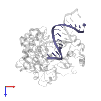 RNA (5'-R(*UP*GP*UP*UP*CP*GP*AP*CP*GP*AP*GP*AP*GP*AP*GP*A)-3') in PDB entry 4k4u, assembly 1, top view.