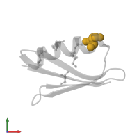 Modified residue B3X in PDB entry 4kgr, assembly 8, front view.