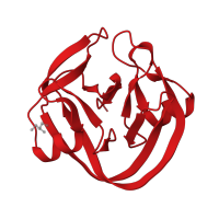 The deposited structure of PDB entry 4kl5 contains 2 copies of CATH domain 2.170.16.10 (Endonuclease - Pi-scei; Chain A, domain 1) in DNA-directed DNA polymerase. Showing 1 copy in chain B.