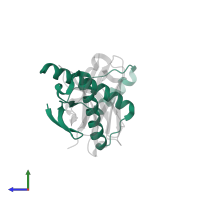 Major prion protein in PDB entry 4kml, assembly 1, side view.