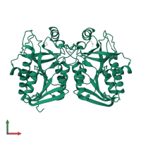 adenosylhomocysteine nucleosidase in PDB entry 4kn5, assembly 1, front view.