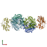 PDB entry 4ktt coloured by chain, front view.