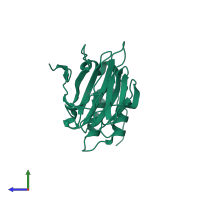 Cysteine dioxygenase type 1 in PDB entry 4kwl, assembly 1, side view.