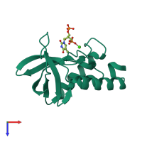 PDB entry 4ky5 coloured by chain, top view.