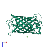 PDB entry 4l1i coloured by chain, top view.