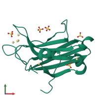 PDB entry 4l1l coloured by chain, front view.