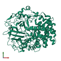 PDB entry 4l6x coloured by chain, front view.