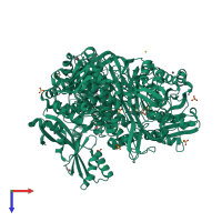 PDB entry 4l78 coloured by chain, top view.