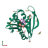 PDB entry 4l8a coloured by chain, front view.