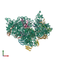 PDB entry 4lfc coloured by chain, front view.