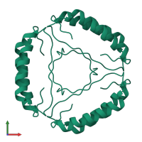 DNA-binding transcriptional activator HetR in PDB entry 4lh9, assembly 1, front view.