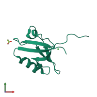 PDB entry 4lmm coloured by chain, front view.