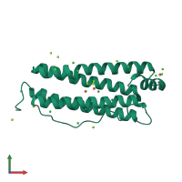 PDB entry 4lqj coloured by chain, front view.