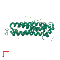 PDB entry 4lqj coloured by chain, top view.