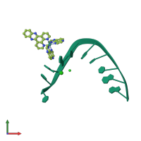 PDB entry 4lti coloured by chain, front view.