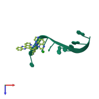 PDB entry 4lti coloured by chain, top view.