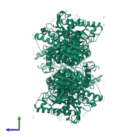 Uridine phosphorylase in PDB entry 4mch, assembly 1, side view.