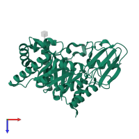 Chitinase-3-like protein 1 in PDB entry 4ml4, assembly 1, top view.