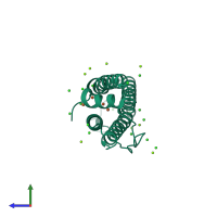 PDB entry 4ml5 coloured by chain, side view.