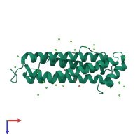 PDB entry 4ml5 coloured by chain, top view.